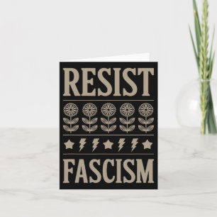 Resist Fascism Protest Trump Anti Trump 8  Card