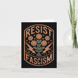 Resist Fascism Protest Trump Anti Trump 9 Card