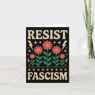 Resist Fascism Protest Trump Anti Trump  Card