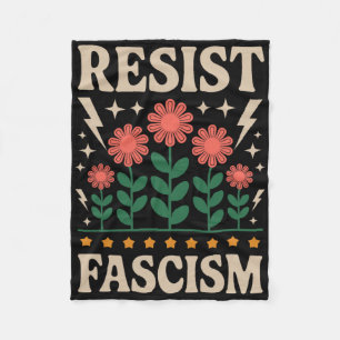 Resist Fascism Protest Trump Anti Trump  Fleece Blanket