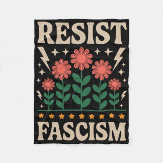 Resist Fascism Protest Trump Anti Trump  Fleece Blanket