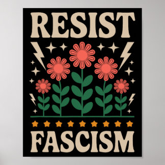 Resist Fascism Protest Trump Anti Trump  Poster