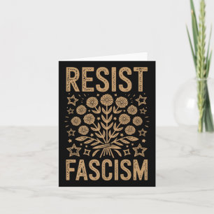 Resist Fascism Protest Trump Anti Trump Premium _1 Card