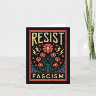 Resist Fascism Protest Trump Anti Trump Premium  Card