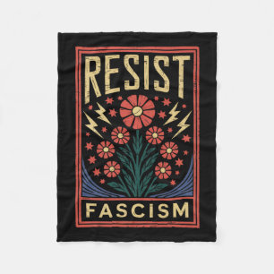 Resist Fascism Protest Trump Anti Trump Premium  Fleece Blanket