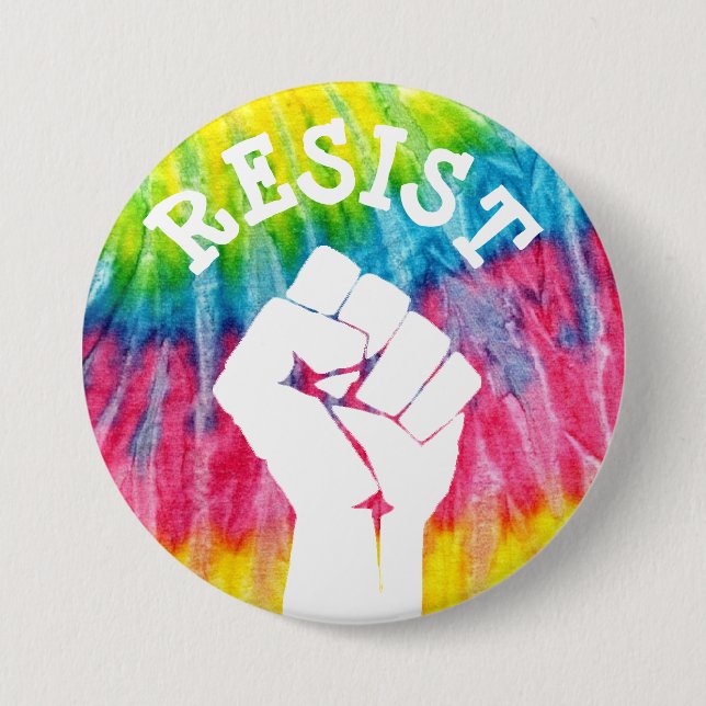 Resist Fist Anti Donald Trump Political Button (Front)