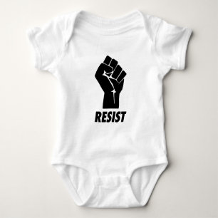 resist fist baby bodysuit