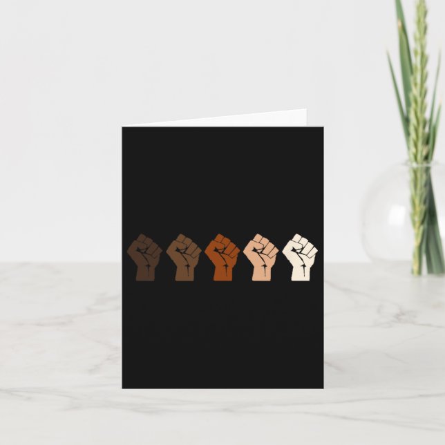 Resist Fist Multi Skin Tone  Card (Front)