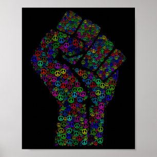 Resist Fist Peace Sign Rainbows Activism Love