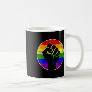 Resist Fist Rainbow Lesbian Gay Lgbt Strength Powe Coffee Mug