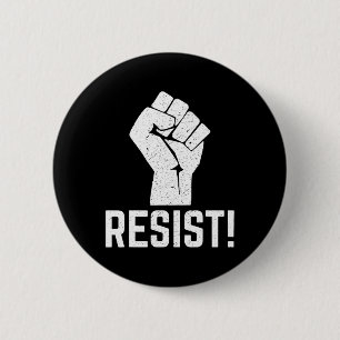 Resist Fist Resistance Vintage 6 Cm Round Badge