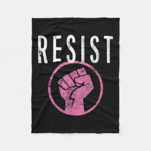 Resist Fist T Shirt - Be Part Of The Resistance - Fleece Blanket