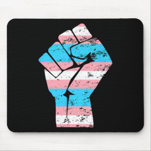 Resist Fist Transgender Flag Trans Pride  Mouse Mat