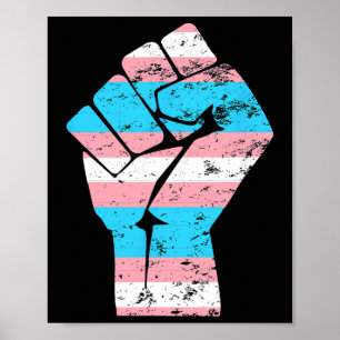 Resist Fist Transgender Flag Trans Pride Poster