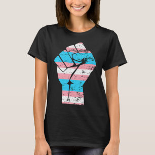 Resist Fist Transgender Flag Trans Pride T-Shirt