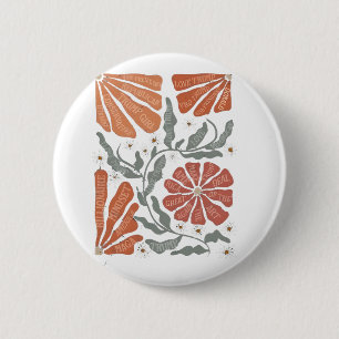 RESIST Floral Anti Trump Political Protest 6 Cm Round Badge