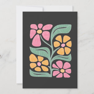 RESIST Floral Anti Trump Political Protest  Invitation
