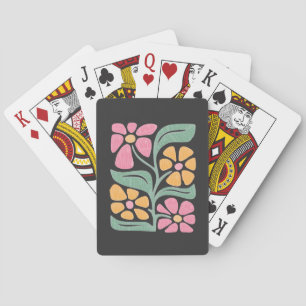 RESIST Floral Anti Trump Political Protest  Playing Cards