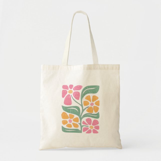 RESIST Floral Anti Trump Political Protest  Tote Bag (Front)