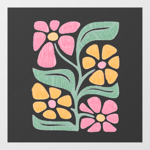 RESIST Floral Anti Trump Political Protest  Window Cling