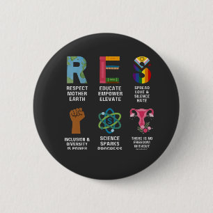 Resist Floral LGBTQ Rights Trans Equality 6 Cm Round Badge