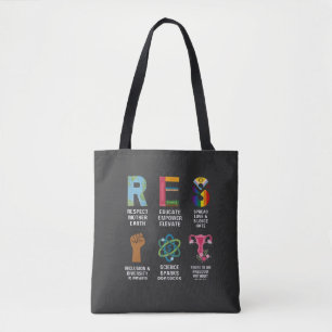 Resist Floral LGBTQ Rights Trans Equality Tote Bag