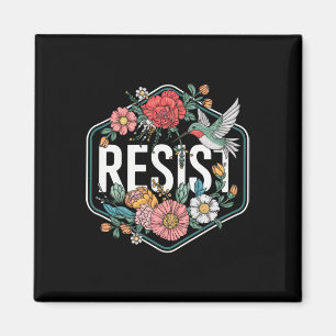 Resist Floral Protest Trump Anti Trump 1  Magnet