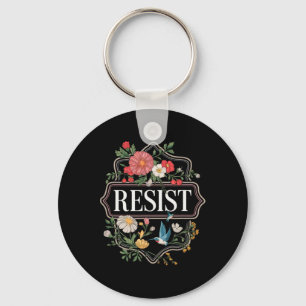 Resist Floral Protest Trump Anti Trump _2 Key Ring