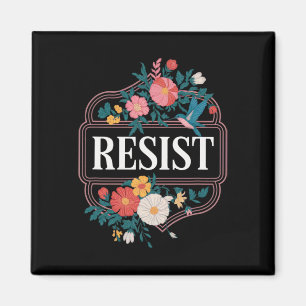 Resist Floral Protest Trump Anti Trump 4 Magnet