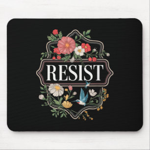 Resist Floral Protest Trump Anti Trump Mouse Mat