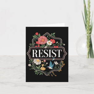Resist Floral Protest Trump Anti Trump Premium _5 Card