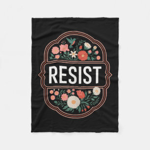 Resist Floral Protest Trump Anti Trump Tank Top  Fleece Blanket