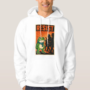 resist frog, frog resistance, portland frog hoodie