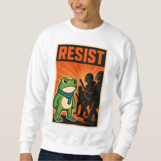 resist frog, frog resistance, portland frog sweatshirt