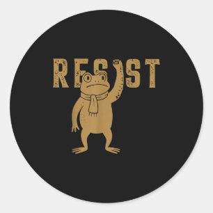 Resist Frog Rtland Frog Protest For Men Women  Classic Round Sticker