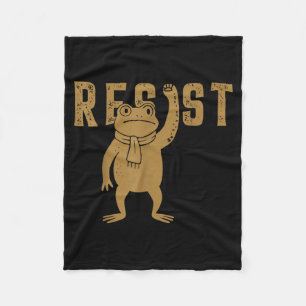 Resist Frog Rtland Frog Protest For Men Women  Fleece Blanket