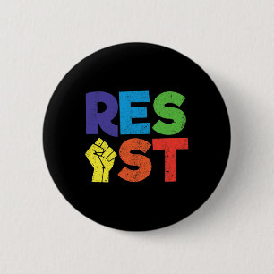 Resist Gay Lgbt Community Support Gift For Queer P 6 Cm Round Badge
