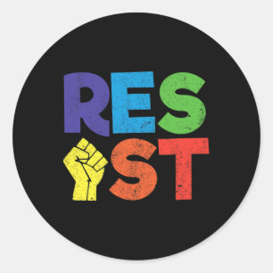 Resist Gay Lgbt Community Support Gift For Queer P Classic Round Sticker