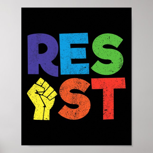 Resist Gay Lgbt Community Support Gift For Queer P Poster (Front)