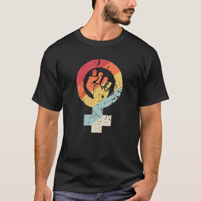 Resist, Gender Equality T . Retro 70'S Feminism Te T-Shirt (Front)