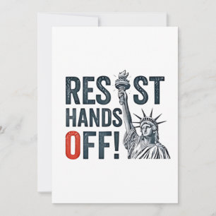 Resist Hands Off Libertiy Status Anti Trump  Announcement