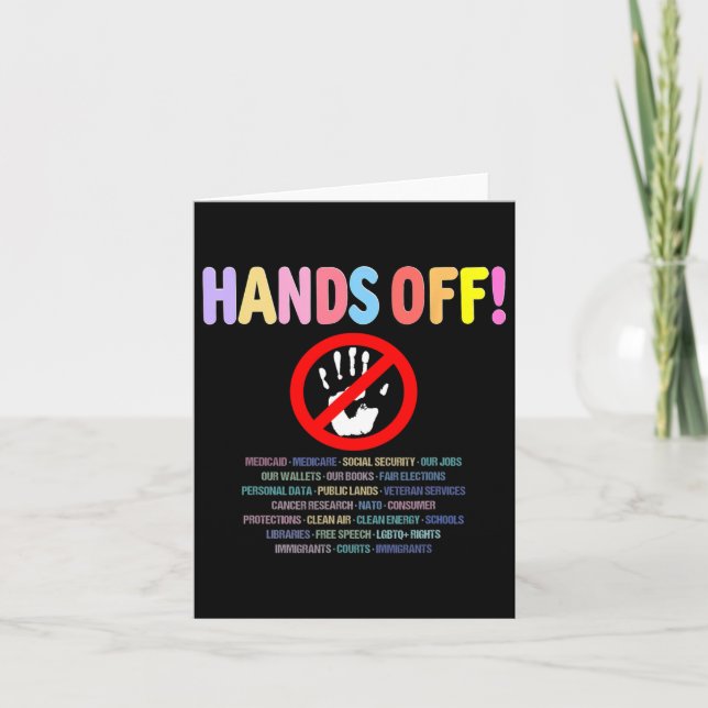 Resist Hands Off Protest 2025  Card (Front)