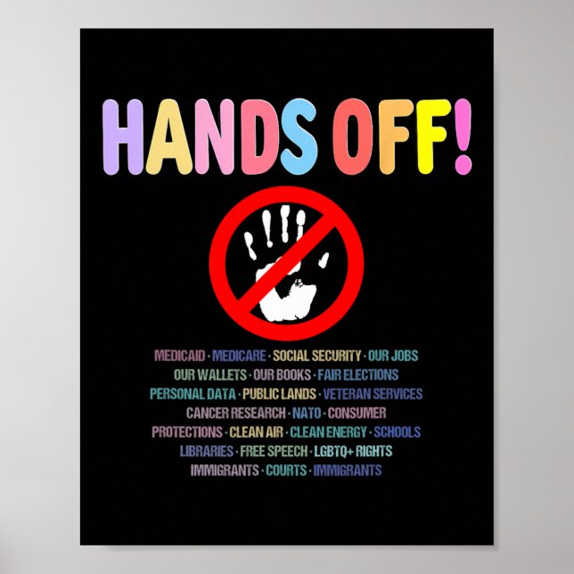 Resist Hands Off Protest 2025  Poster (Front)