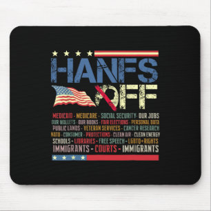 Resist Hands Off Protest Social Security And Medic Mouse Mat