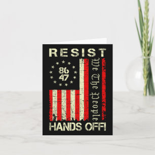 Resist Hands Off Protest Social Security Medicare Card