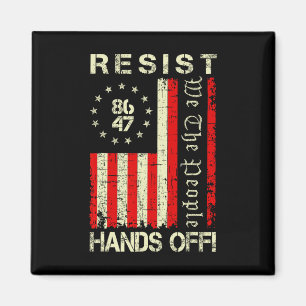 Resist Hands Off Protest Social Security Medicare  Magnet