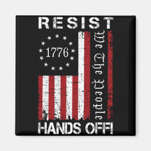 Resist Hands Off Protest We The People Flag Save D Magnet