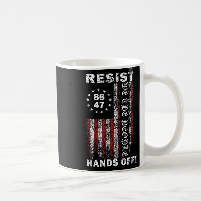 Resist Hands Off Social Security Medicare Medicaid Coffee Mug (Right)