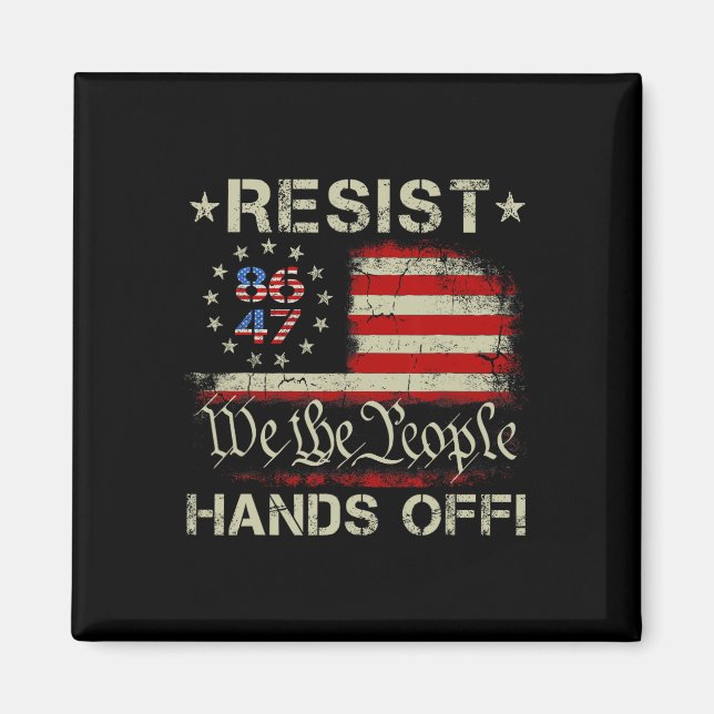 Resist Hands Off Social Security Medicare Medicaid Magnet (Front)