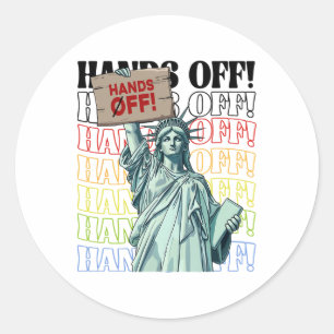 Resist Hands Off Vintage We The People American Fl Classic Round Sticker
